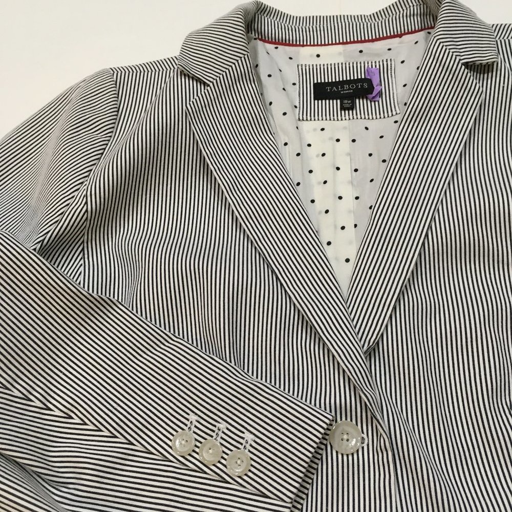 Talbots cotton pinstripe jacket/blazer Size 18W